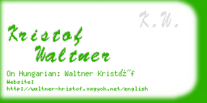 kristof waltner business card